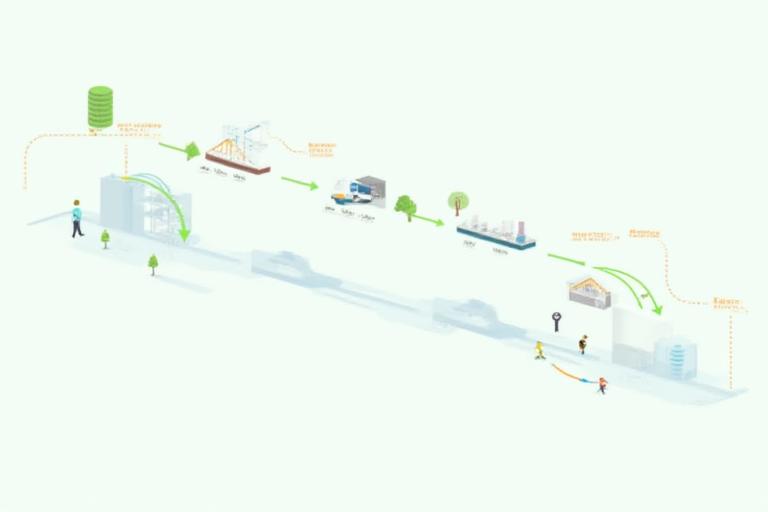 製品のライフサイクルを示すインフォグラフィック